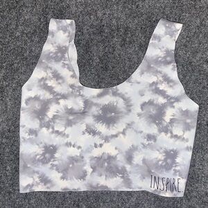 Rae Dunn Inspire Sport Bra Size L tiedye Wireless Light Silky Soft Comfort